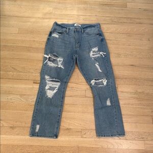 Distressed Blue Jeans for Women